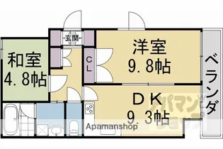 【分譲】ゴールドハイツ五条【7階】の間取り