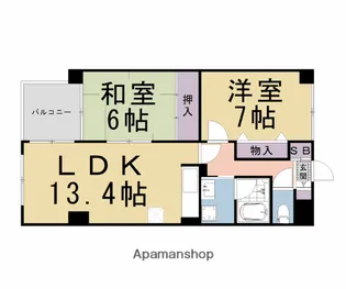 メゾンパーマネンス【503号室】の間取り