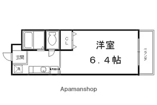 サーティフル新二条【401号室】の間取り