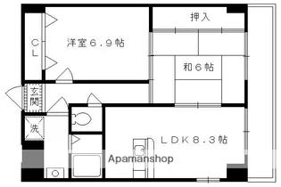 コスモスフローラ醍醐【5階】の間取り