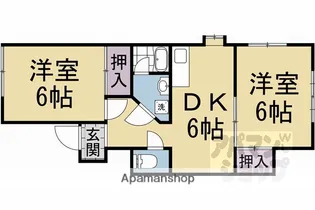 中井荘【2F-西号室】の間取り