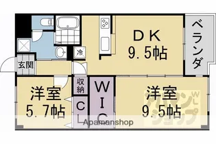 アーネスト西大路【5階】の間取り