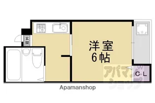 エステート琵琶ハイツ【1階】の間取り