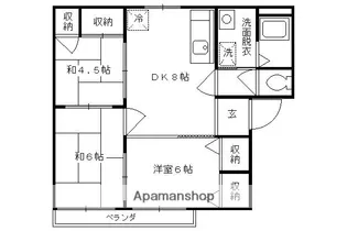 ウエストヒルA棟【1階】の間取り