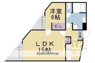 PARK HILLS OYAKE【204-b号室】の間取り