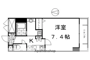 GRANDEGE KAMOGAWA【4階】の間取り