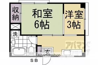 櫛笥マンション【103号室】の間取り