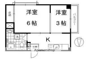 櫛笥マンション【4階】の間取り