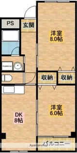 コーポラス伏見【319号室】の間取り