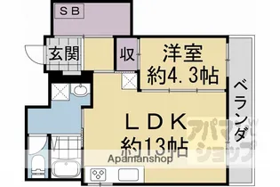 辻村ビル【401号室】の間取り