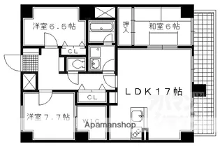 御所南レジデンシャル【301号室】の間取り