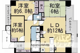 グランコート烏丸五条【402号室】の間取り