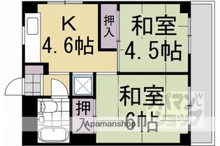 京都クレセントマンション【5階】の間取り