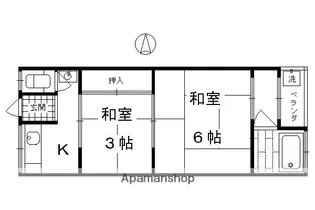 シャトー宝倉【4階】の間取り