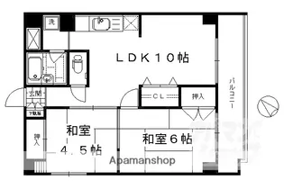 東和ハイツ東館【403号室】の間取り