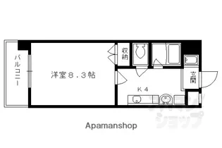 CASA VERDE高辻【607ベ号室】の間取り