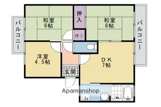 WESTHILL II【205号室】の間取り