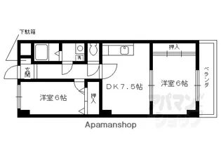FORUM東向日【323号室】の間取り