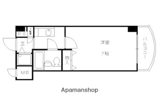 パラドール伏見【708号室】の間取り