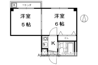 プレジデント河合【411号室】の間取り