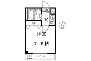 プレジデント河合【4階】の間取り