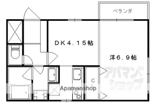プリンセスコート・アイ【403号室】の間取り