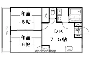 シャロム吉祥院【1階】の間取り