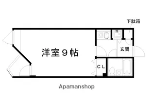 DETOMー1東山レディース【402号室】の間取り