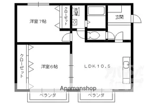 アネックス久我の杜【2階】の間取り