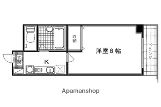 レジデンスじゅらく【306号室】の間取り