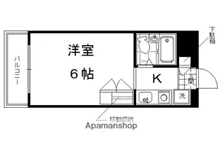 シティパレス京都東山【1階】の間取り