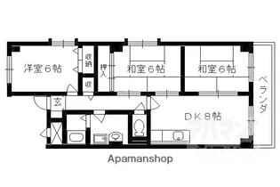 ロイヤルコーポ洛南【603号室】の間取り