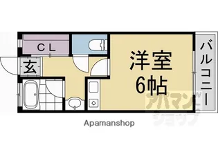 泉涌寺アビタシオン【52号室】の間取り