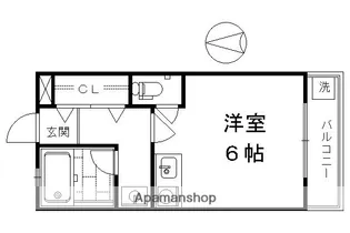泉涌寺アビタシオン【4階】の間取り