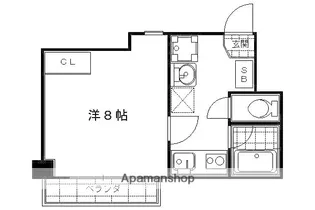 シャントール二条【605号室】の間取り