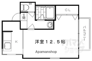 サンフローラ丸太町【1105A号室】の間取り