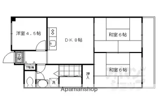 ルミエール丹波橋【407号室】の間取り