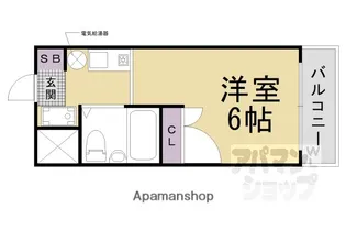パルティール御陵【103号室】の間取り