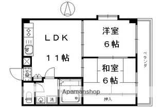 コーポ西ノ庄【301号室】の間取り