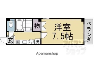 ピースフル京都【402号室】の間取り