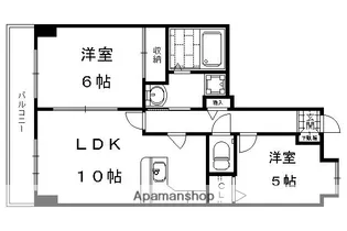 スカイビュー東土川【5階】の間取り
