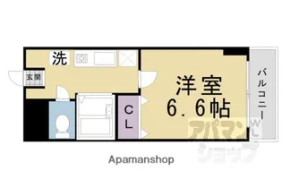 セントポーリア丸太町【206号室】の間取り