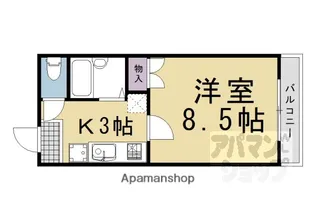 アベニュー高辻【3階】の間取り