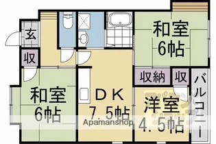 ガーデンテラス金ヶ原【202号室】の間取り