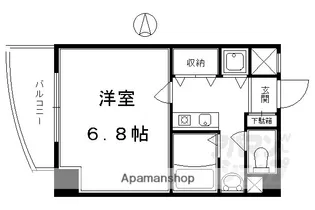 グランドパレス京都烏丸五条【404w号室】の間取り