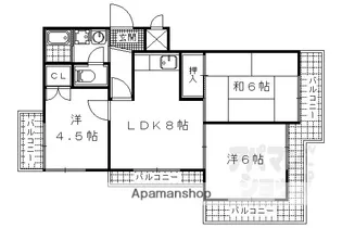 エクセレント林【301号室】の間取り