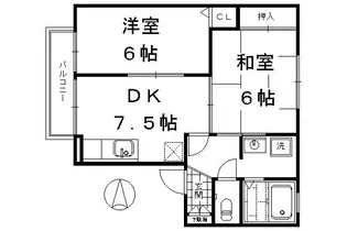 クレールエルマ【103号室】の間取り