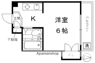 グラシィオ中久世【202号室】の間取り