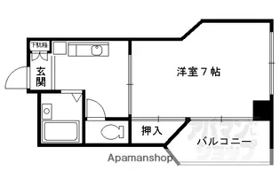 ラフィーネ四条堀川【206号室】の間取り