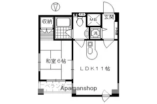 グラシオーズ芦刈山【204号室】の間取り